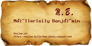 Müllerleily Benjámin névjegykártya